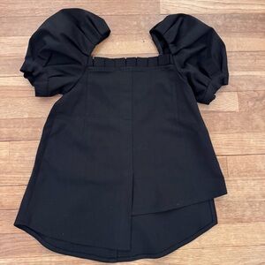 Noble 31 Women's Black Mally Puff Sleeve Ponte Top Size XS
 b78